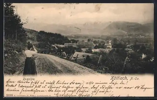 AK Köttlach /N.-Oe., Raxalpe, Blick über den Ort