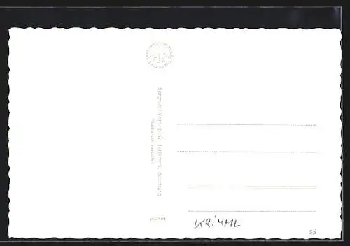 AK Krimml, Gasthof-Pension Waldhaus mit Besuchern