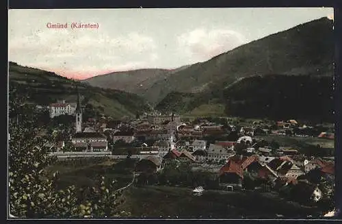 AK Gmünd /Kärnten, Blick über die Dächer