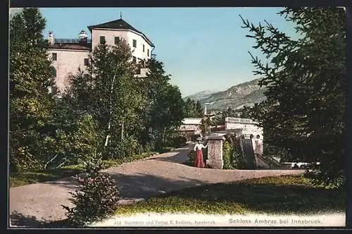 AK Innsbruck, Schloss Ambras mit Anlagen