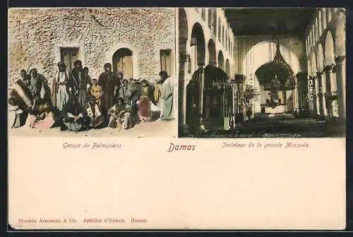 AK Damas, Groupe de Palmyriens, Intérieur de la grande Mosquée