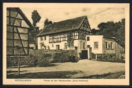 AK Reichelsheim / Odenwald, Partie an der Restauration Gute Hoffnung