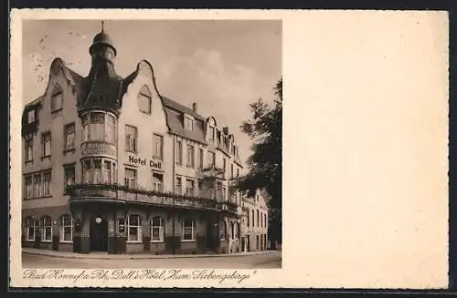 AK Bad Honnef /Rh., Dells Hotel Zum Siebengebirge, Strassenansicht