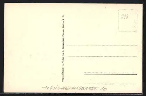 AK Freiburg i. B., Prof. Hegars Privat-Klinik mit Strasse, Wilhelmstrasse 10