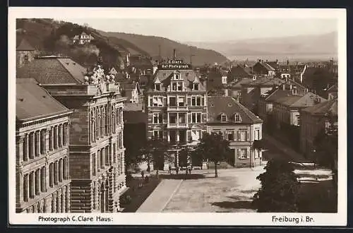 AK Freiburg i. Br., Ortsansicht mit Photograph C. Clare Haus