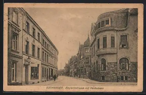 AK Eschweiler, Englerthstrasse mit Reichsbank