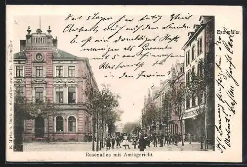 AK Eschweiler, Rosenallee mit Amtsgericht