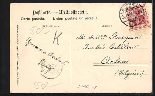 AK Aachen, Ludwigsallee mit Strassenbahn