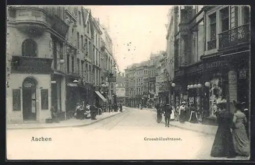 AK Aachen, Blick in die Grosskölnstrasse