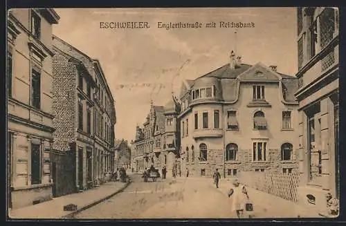 AK Eschweiler, Englerthstrasse mit Reichsbank