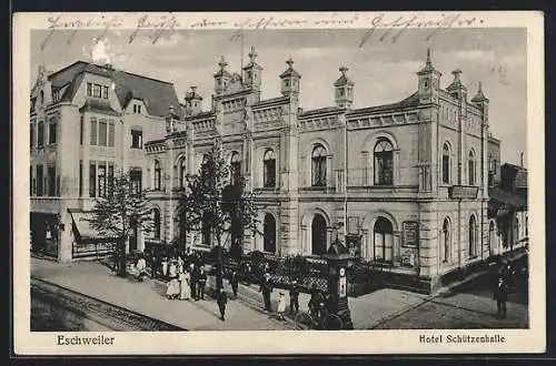 AK Eschweiler, Hotel Schützenhalle, Wettersäule