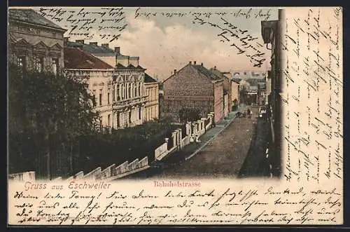 AK Eschweiler, Blick auf die Bahnhofstrasse