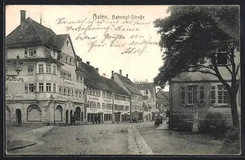 AK Aalen, Eisenhandlung Gottlieb Kayser an der Bahnhof-Strasse