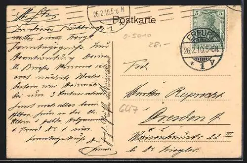 AK Erfurt, Partie in der Hohenzollern-Strasse