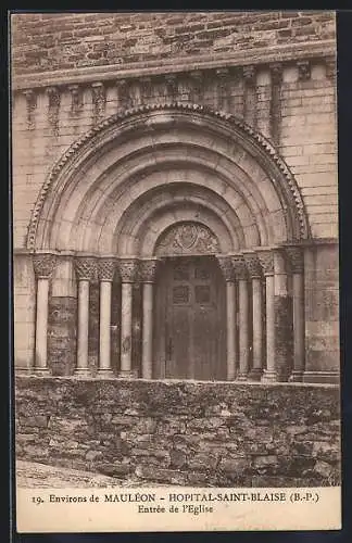 AK Hopital-Saint-Blaise /B.-P., Entrée de l`Eglise