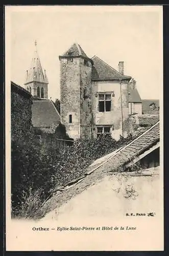 AK Orthez, Eglise Saint-Pierre et Hôtel de la Lune