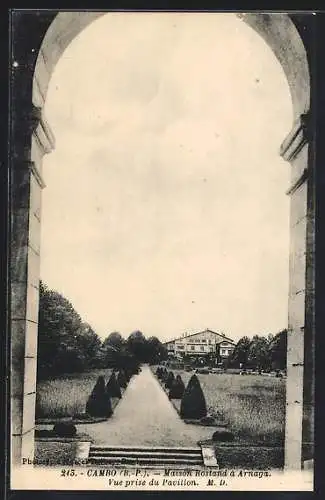 AK Cambo /B.-P., Maison Rostand à Arnaga, Vue prise du Pavillon