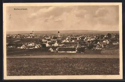 AK Buttenwiesen, Teilansicht mit Kirche