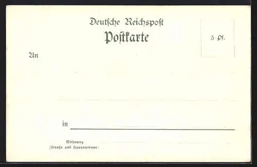 Künstler-AK Roetteln, Blick zum Ort