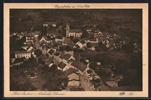 AK Bad Buckow /Märkische Schweiz, Teilansicht mit Kirche und Strassenpartie