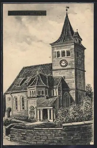 Künstler-AK Brettheim, Kirche