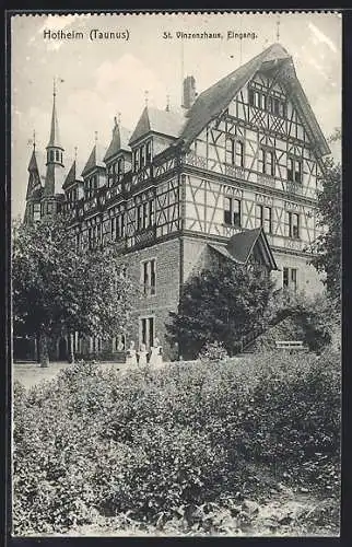 AK Hofheim / Taunus, St. Vinzenzhaus, Eingang