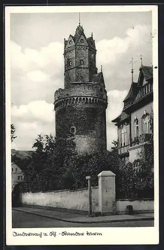 AK Andernach, Runder Turm, Strassenansicht