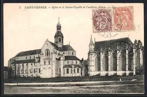 AK Saint-Germer, Eglise et la Sainte-Chapelle de l`ancienne Abbaye