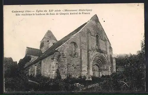 AK Catenoy /Oise, Église du XIIe siècle