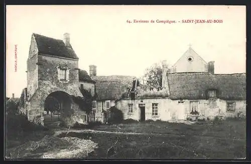 AK Saint-Jean-au-Bois, Ortspartie mit Stadttor