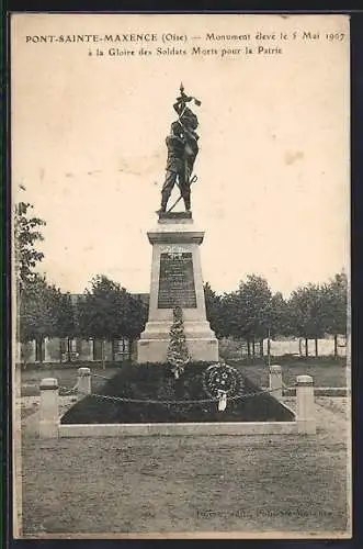 AK Pont-Sainte-Maxence, Monument à la Gloire des Soldats Morts pour la Patrie