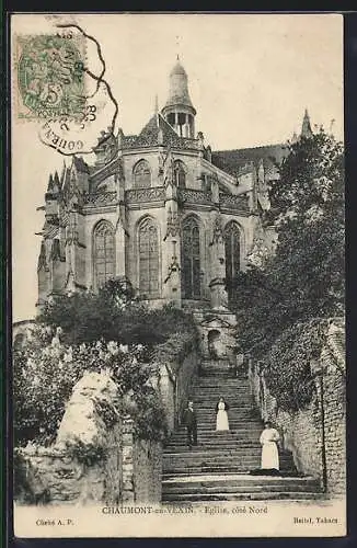 AK Chaumont-en-Vexin, Eglise, côté Nord