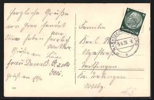 AK Schellenberg, Gasthof Götschen mit Untersberg
