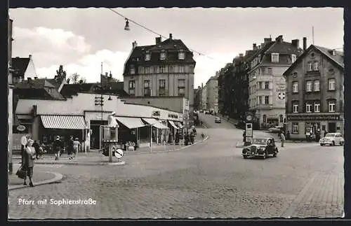 AK Hof / Saale, Pfarr mit Sophienstrasse