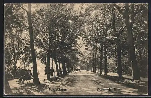 AK Baden-Baden, Blick in die Lichtentaler Allee