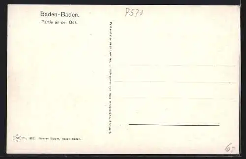 AK Baden-Baden, Partie an der Oos