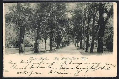 AK Baden-Baden, Lichtenthaler Allee