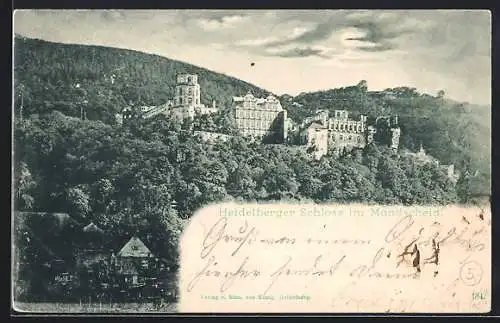 AK Heidelberg, Heidelberger Schloss im Mondschein