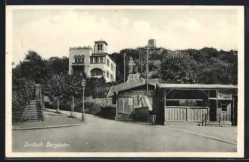 AK Durlach, Blick zur Bergbahn