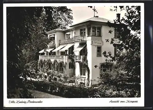 AK Badenweiler, Villa Hedwig, Ansicht vom Kurpark