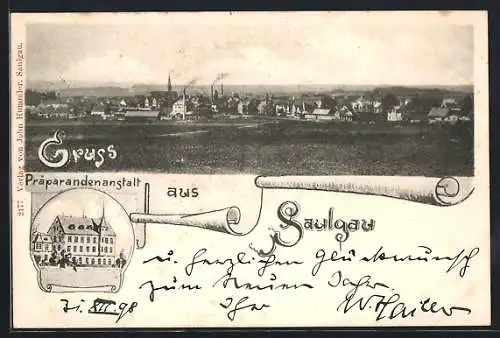 AK Saulgau, Präparandenanstalt, Teilansicht