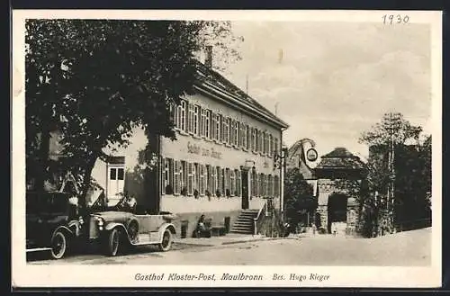 AK Maulbronn, Partie am Gasthof Kloster-Post