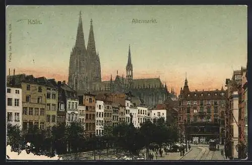 AK Köln, Blick auf Altermarkt, Geschäfte, Drechslerei