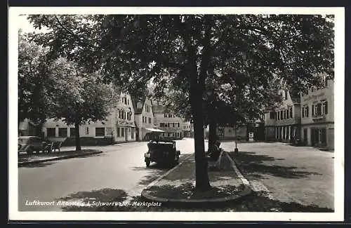 AK Altensteig i. Schwarzwald, Marktplatz mit Geschäften