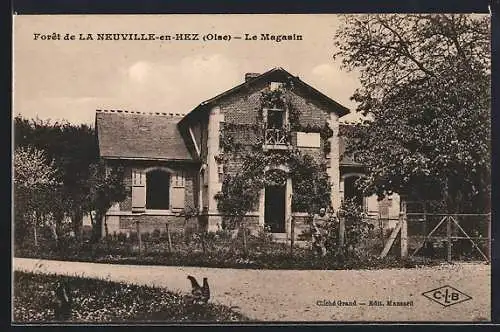 AK La Neuville-en-Hez /Oise, La Forêt, Le Magasin