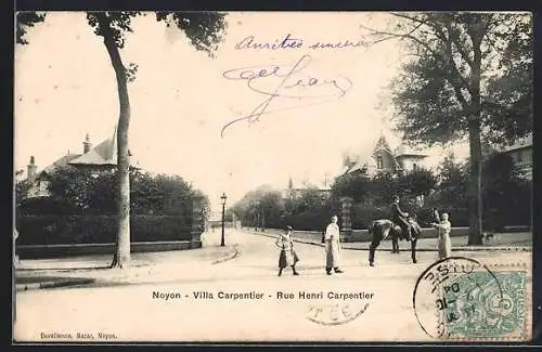 AK Noyon, Villa Carpentier, Rue Henri Carpentier