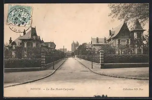 AK Noyon, La Rue Henri-Carpentier