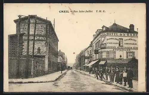 AK Creil, Rue Jules-Juillet, Hotel de la Gare