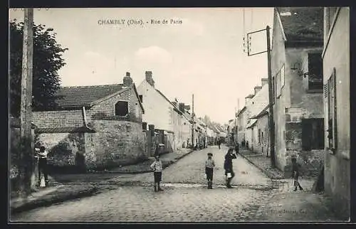 AK Chambly /Oise, Rue de Paris, Strassenpartie