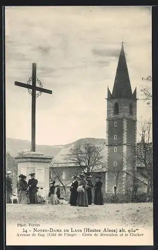 AK Notre-Dame-du-Laus, Avenue de Gap, Croix de Jérusalem et le Clocher